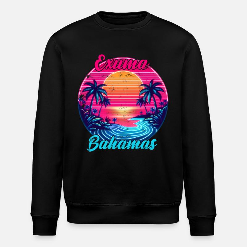 Exuma, Bahamas - Stanley/Stella Unisex Bio-Sweatshirt ROLLER - Schwarz