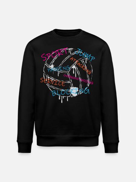 Volleyball - Stanley/Stella ROLLER Unisex Organic Sweatshirt - black