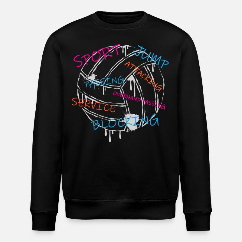 Volleyball - Stanley/Stella ROLLER Unisex Organic Sweatshirt - black