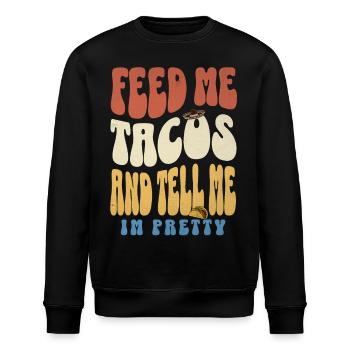 Tacos - Stanley/Stella Unisex Bio-Sweatshirt ROLLER - Schwarz - Vorne - Nik (191cm)