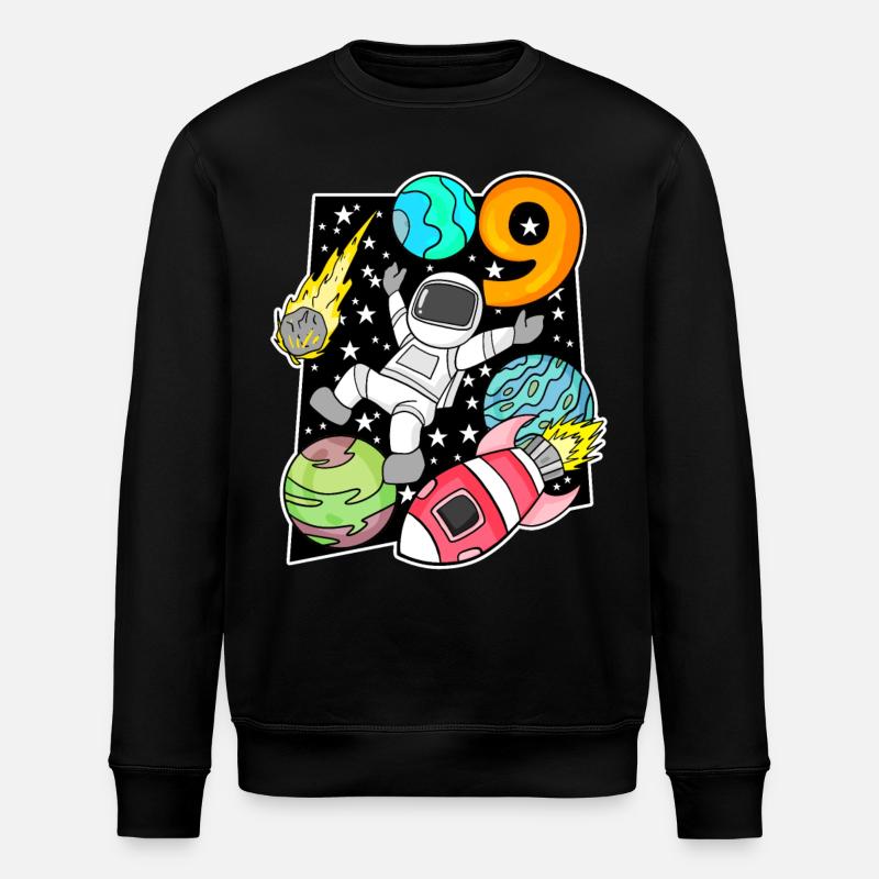Astronaute - 9e anniversaire garçon - Sweat bio ROLLER Stanley/Stella Unisexe - noir