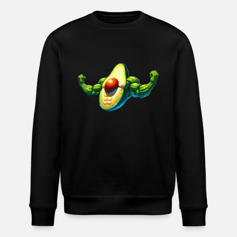 Strong avocado - Stanley/Stella ROLLER Unisex Organic Sweatshirt - black