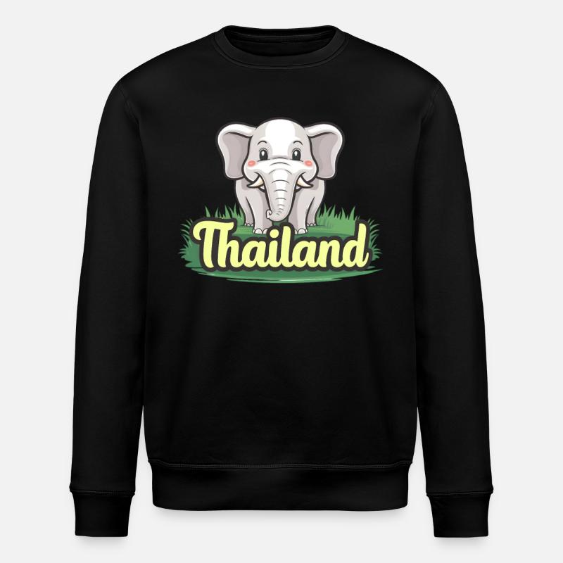 Fier éléphant de Thaïlande - Sweat bio ROLLER Stanley/Stella Unisexe - noir