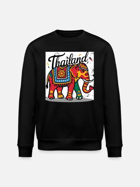 Éléphant de Thaïlande - Sweat bio ROLLER Stanley/Stella Unisexe - noir
