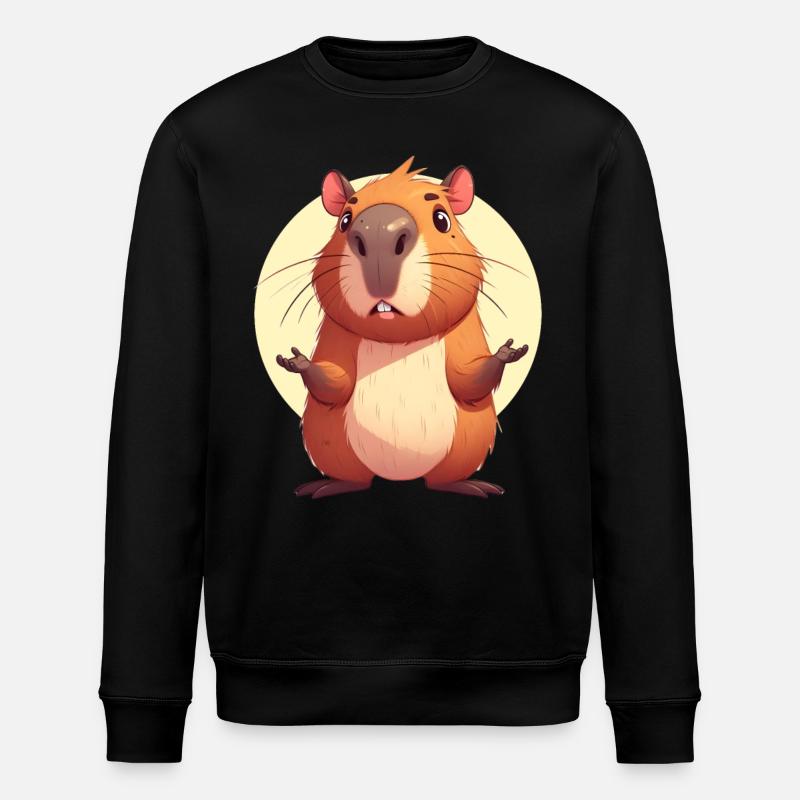 Capybara confus - Sweat bio ROLLER Stanley/Stella Unisexe - noir