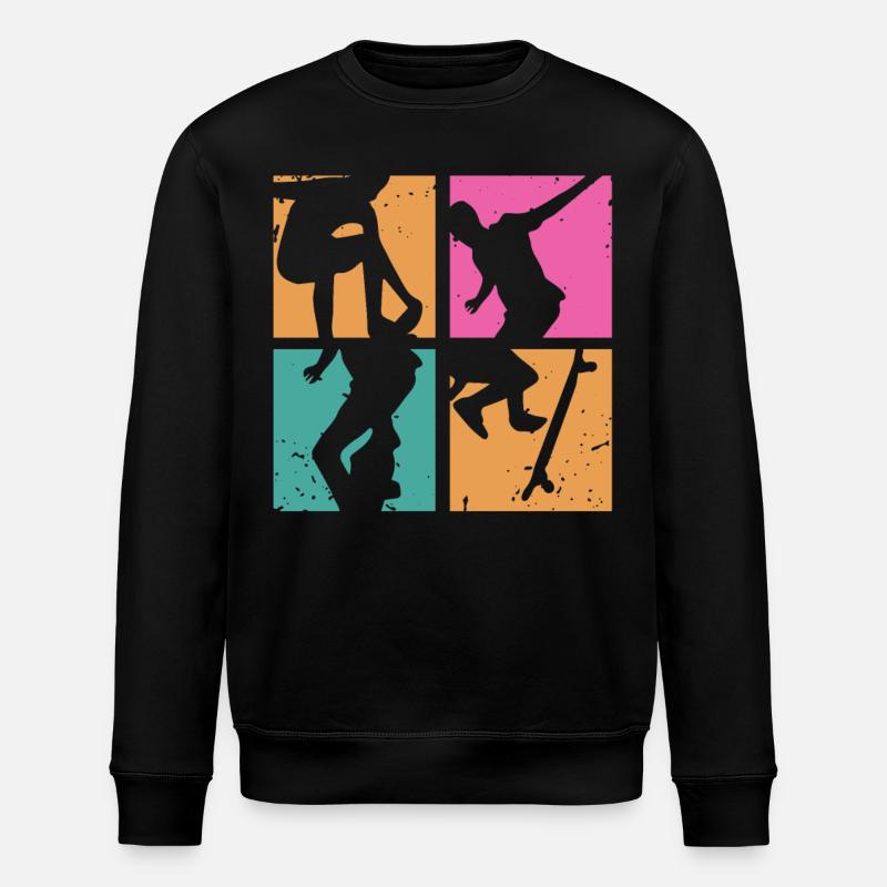 Skater Skateboard Skate - Stanley/Stella Unisex Bio-Sweatshirt ROLLER - Schwarz