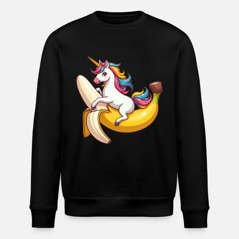 Licorne Banane - Sweat bio ROLLER Stanley/Stella Unisexe - noir