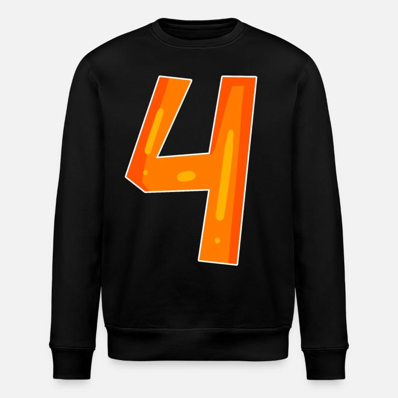4 orange - Stanley/Stella ROLLER Unisex Organic Sweatshirt - black