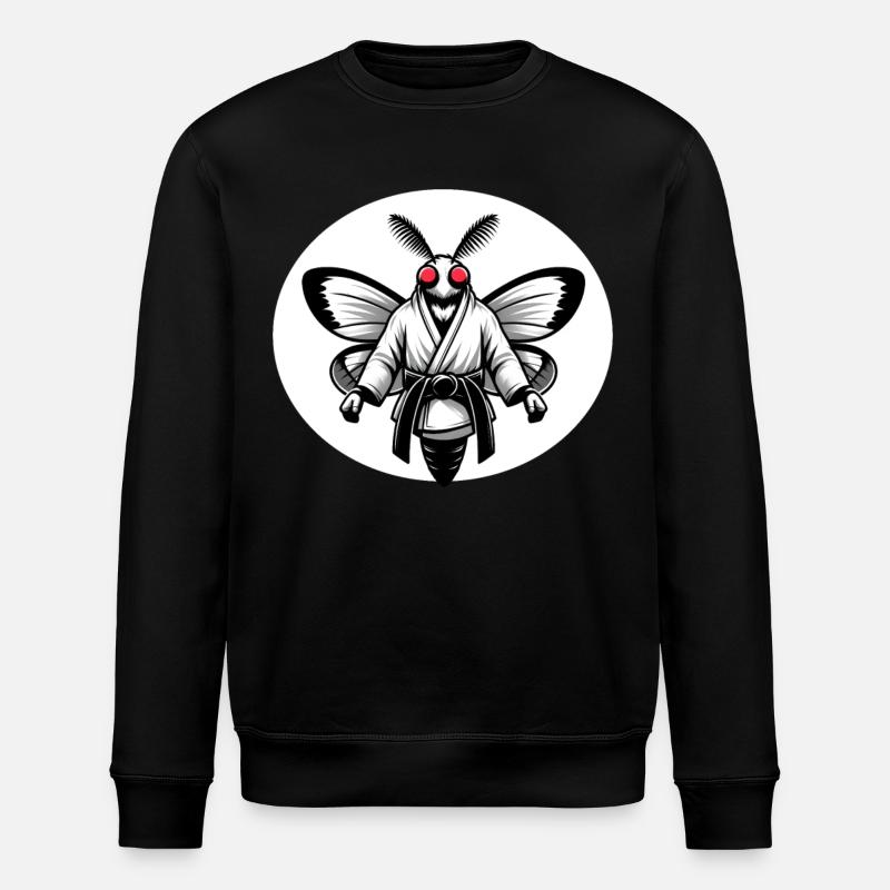 Karate-Motte mit schwarzem Gurt - Stanley/Stella Unisex Bio-Sweatshirt ROLLER - Schwarz