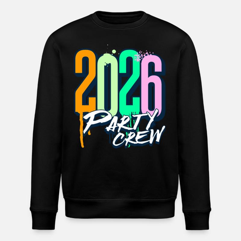 Équipe de fête 2026 - Sweat bio ROLLER Stanley/Stella Unisexe - noir
