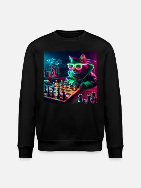 Chat du club d’échecs - Sweat bio ROLLER Stanley/Stella Unisexe - noir