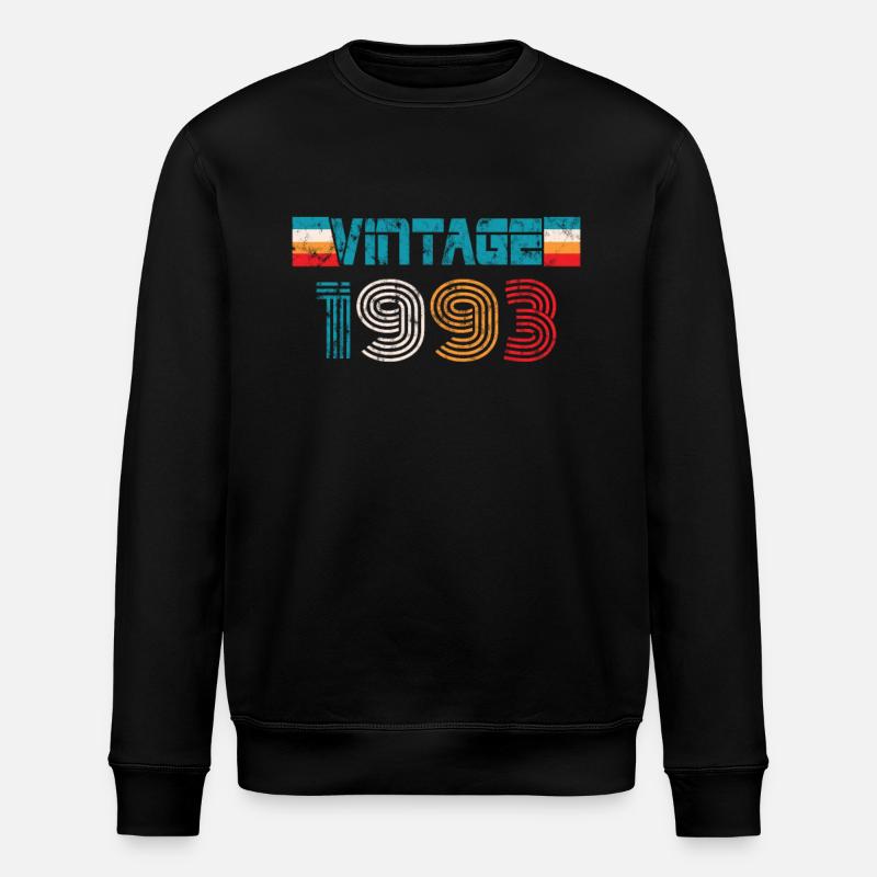 Millésime anniversaire 1993 - Sweat bio ROLLER Stanley/Stella Unisexe - noir