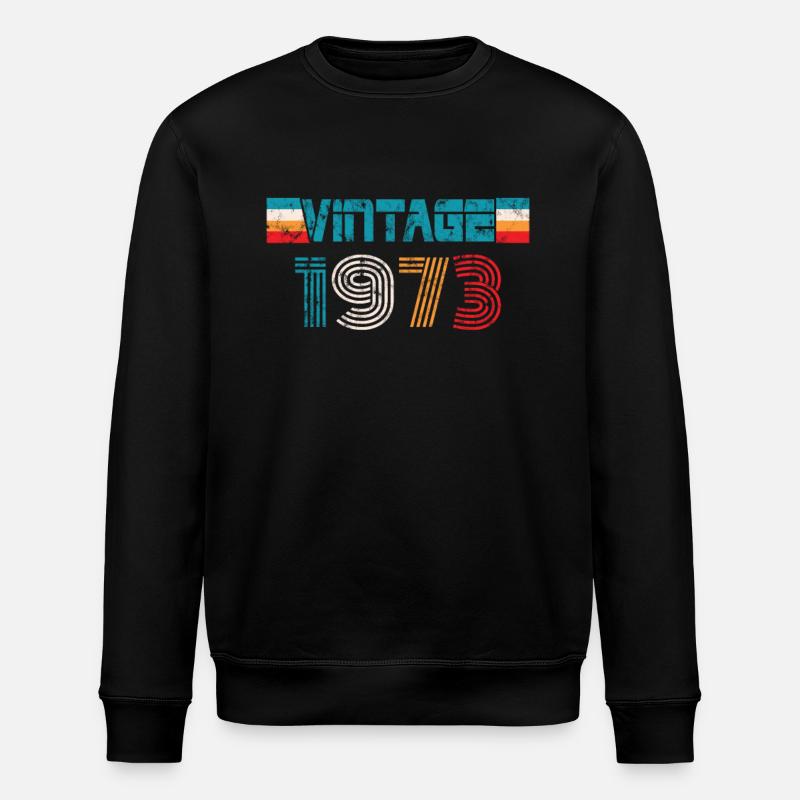 Millésime anniversaire 1973 - Sweat bio ROLLER Stanley/Stella Unisexe - noir
