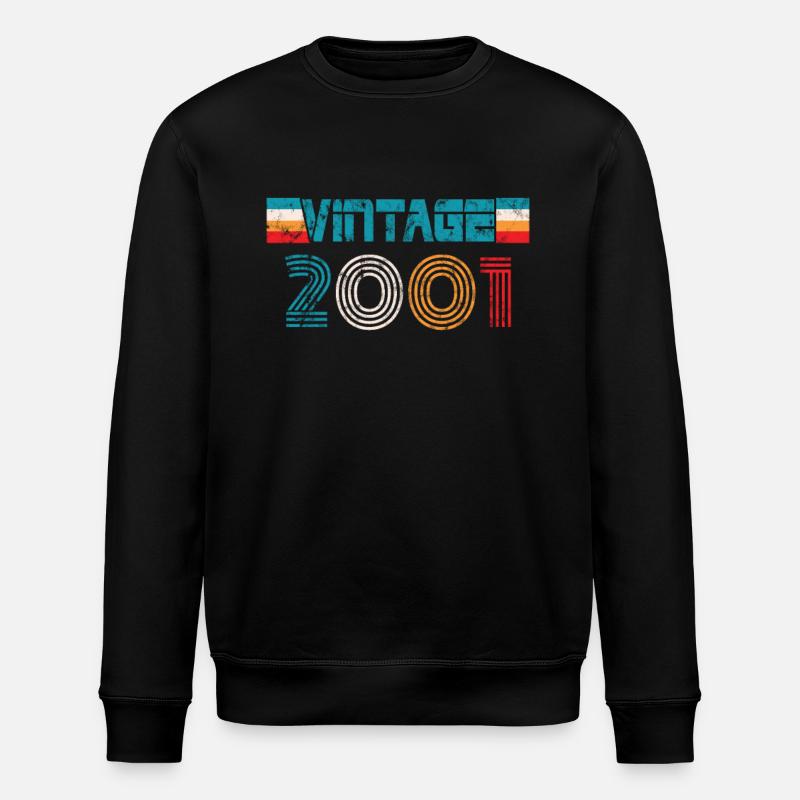 Millésime anniversaire 2001 - Sweat bio ROLLER Stanley/Stella Unisexe - noir