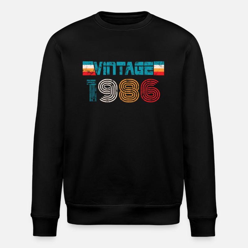 Millésime anniversaire 1986 - Sweat bio ROLLER Stanley/Stella Unisexe - noir