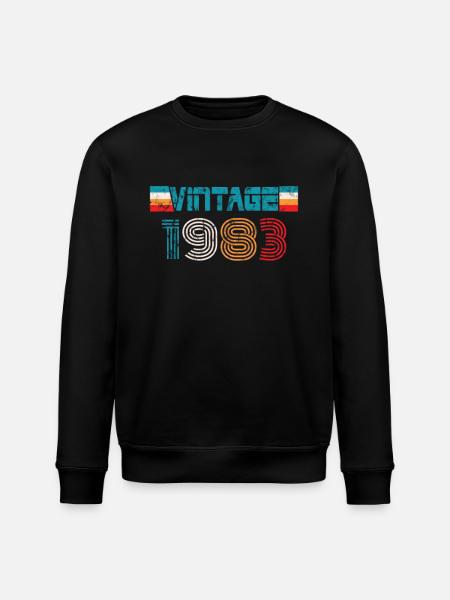 Millésime anniversaire 1983 - Sweat bio ROLLER Stanley/Stella Unisexe - noir