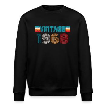 1968 Geburtstag Vintage - Stanley/Stella Unisex Bio-Sweatshirt ROLLER - Schwarz - Vorne - Nik (191cm)