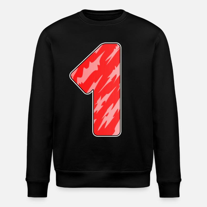Motif rouge numéro 1 - Premier - Sweat bio ROLLER Stanley/Stella Unisexe - noir