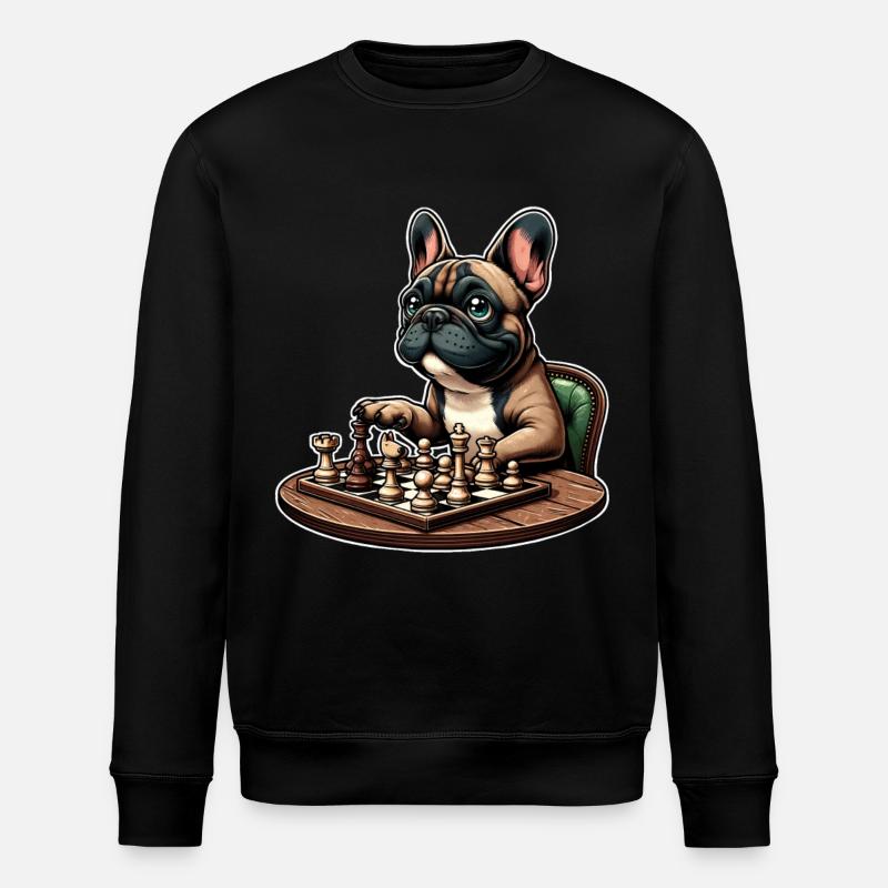 Bouledogue français d’échecs - Sweat bio ROLLER Stanley/Stella Unisexe - noir