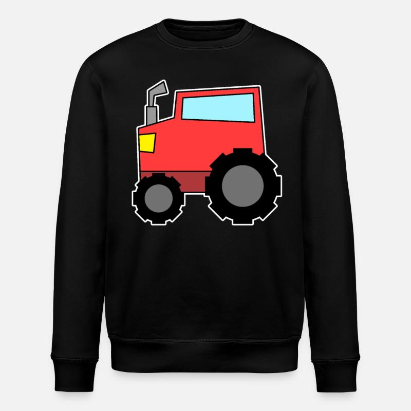 Tractor red - Stanley/Stella ROLLER Unisex Organic Sweatshirt - black