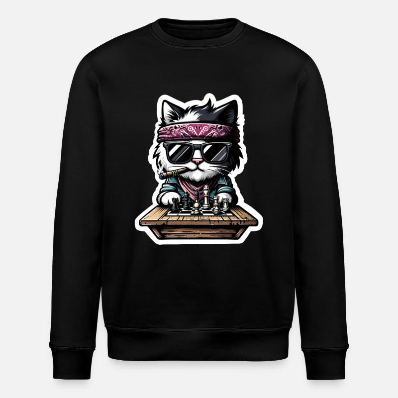 Chat d’échecs - Sweat bio ROLLER Stanley/Stella Unisexe - noir