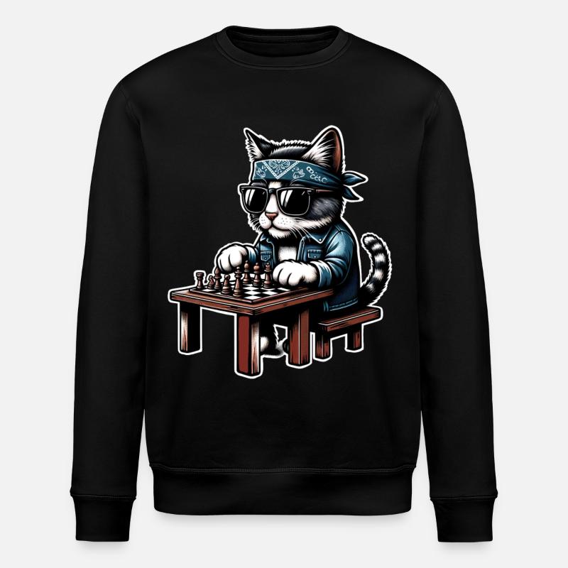 Chat d’échecs - Sweat bio ROLLER Stanley/Stella Unisexe - noir