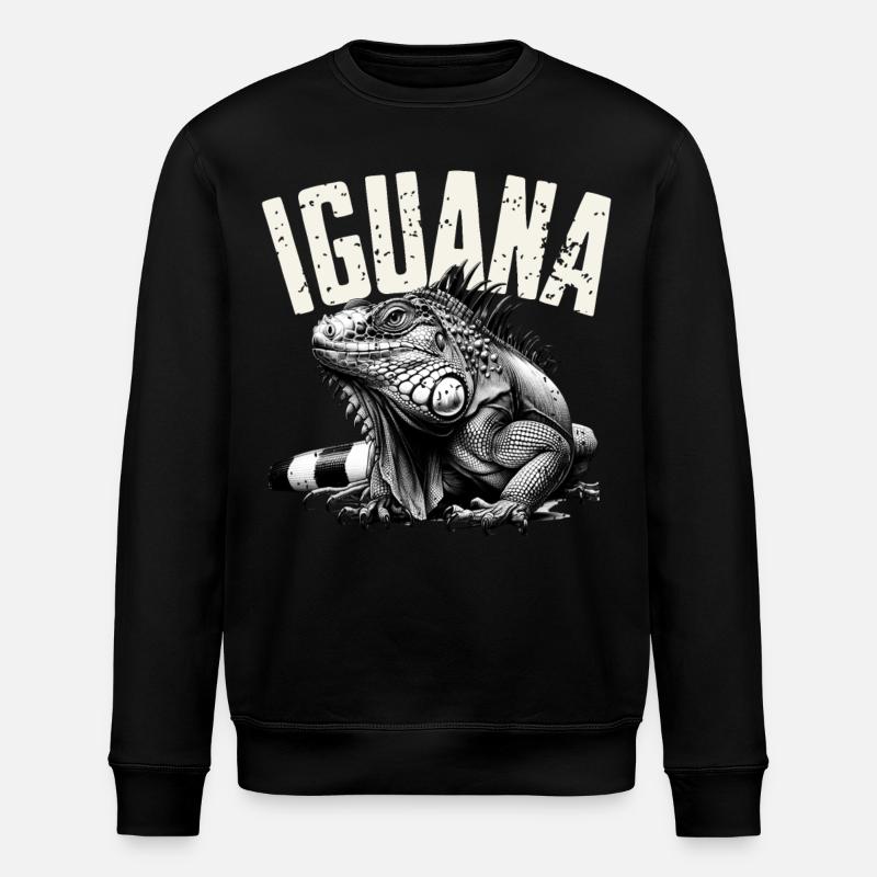 Iguana - Stanley/Stella ROLLER Unisex Organic Sweatshirt - black