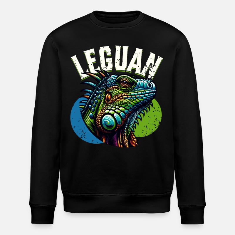 Leguan - Stanley/Stella Unisex Bio-Sweatshirt ROLLER - Schwarz