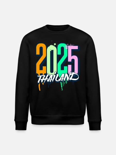 Thailand 2025 Vacation Trip - Stanley/Stella ROLLER Unisex Organic Sweatshirt - black