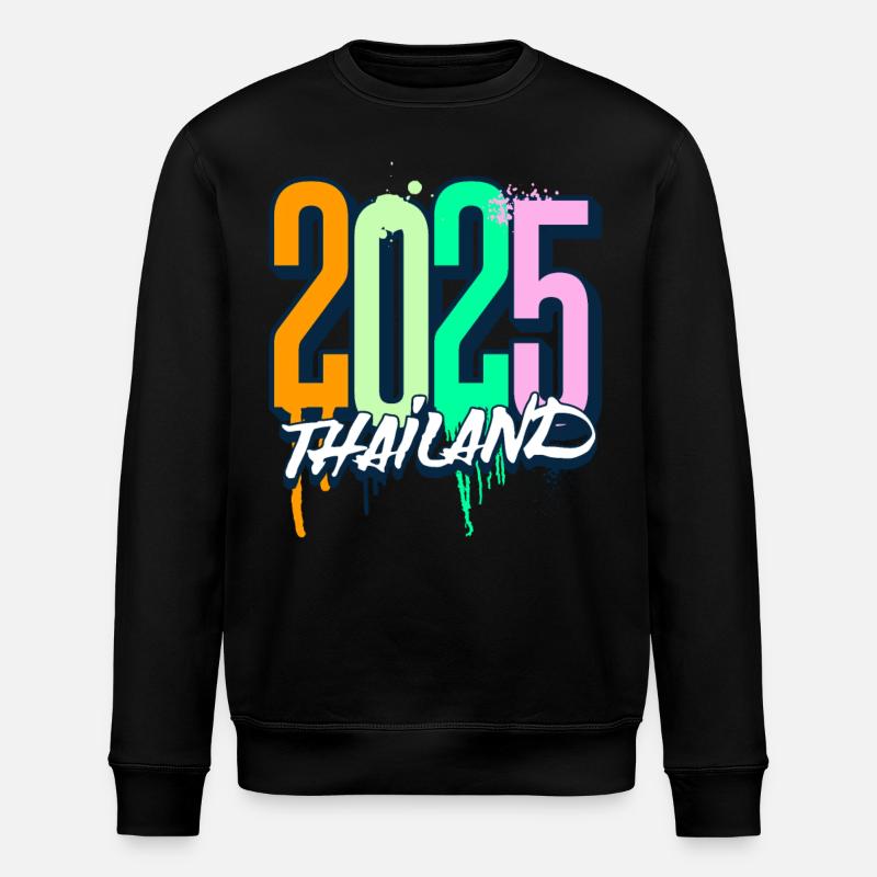 Thailand 2025 Urlaub Reise - Stanley/Stella Unisex Bio-Sweatshirt ROLLER - Schwarz