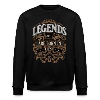 2021 Juni Geboren Geburtstag Geburtsjahr - Stanley/Stella Unisex Bio-Sweatshirt ROLLER - Schwarz - Vorne - Nik (191cm)