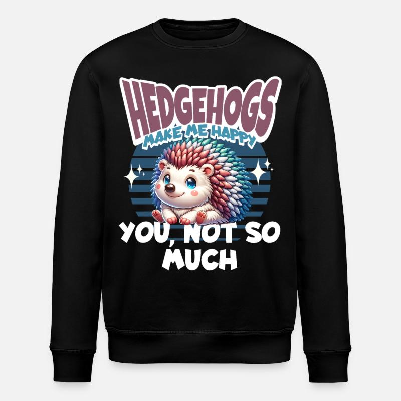 Hedgehog - Stanley/Stella ROLLER Unisex Organic Sweatshirt - black