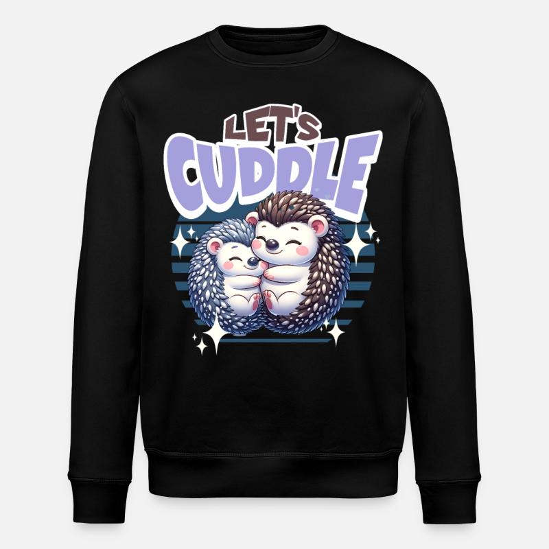 Igel Lets Cuddle - Stanley/Stella Unisex Bio-Sweatshirt ROLLER - Schwarz