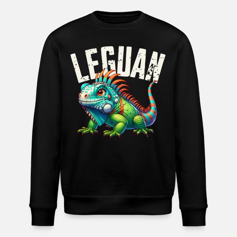 Leguan - Stanley/Stella Unisex Bio-Sweatshirt ROLLER - Schwarz