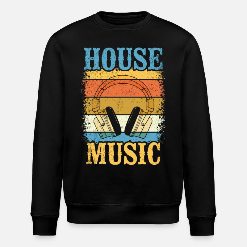 House Musik - Stanley/Stella Unisex Bio-Sweatshirt ROLLER - Schwarz