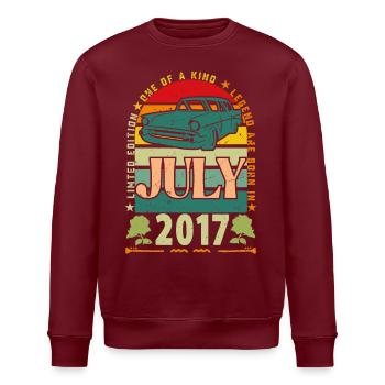 cadeau anniversaire juillet 2017. Juillet 2017. - Sweat bio ROLLER Stanley/Stella Unisexe - bordeaux - Devant - Nik (191cm)