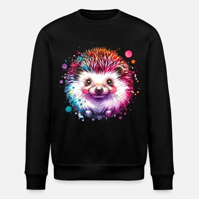 Hedgehog - Stanley/Stella ROLLER Unisex Organic Sweatshirt - black