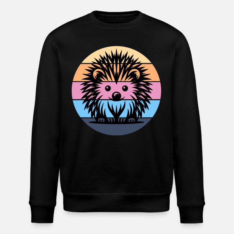 Hedgehog - Stanley/Stella ROLLER Unisex Organic Sweatshirt - black