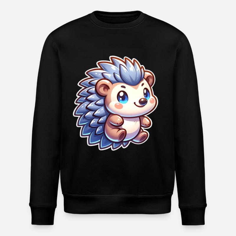 Hedgehog - Stanley/Stella ROLLER Unisex Organic Sweatshirt - black