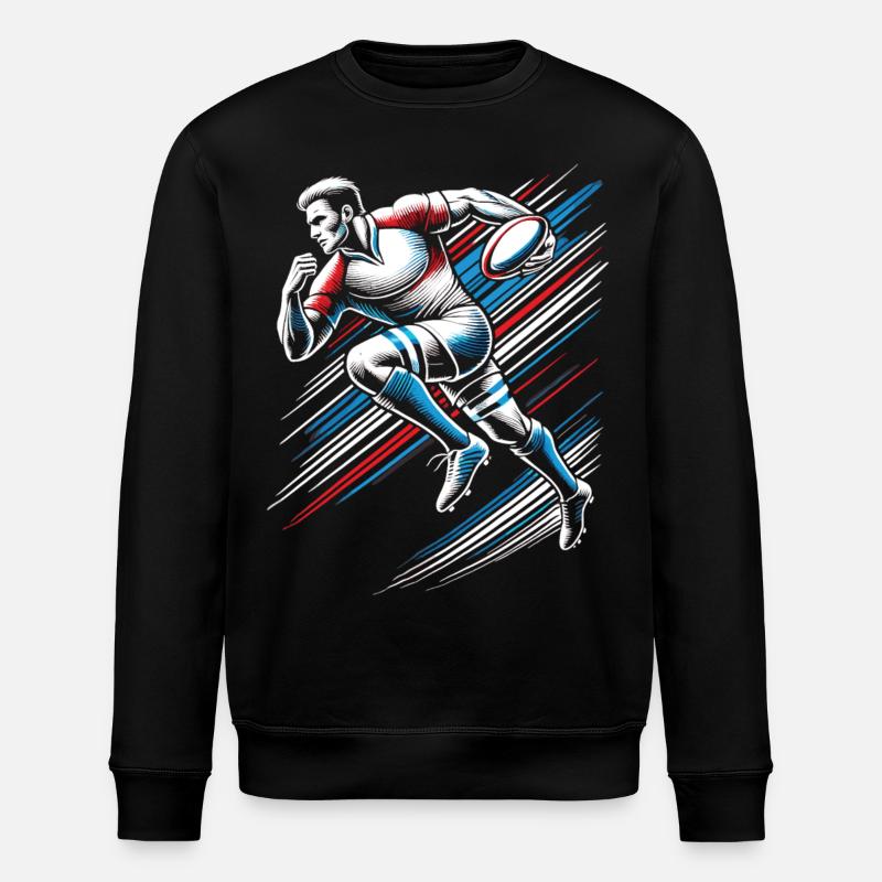 Rugby Fan Shirt - Stanley/Stella Unisex Bio-Sweatshirt ROLLER - Schwarz