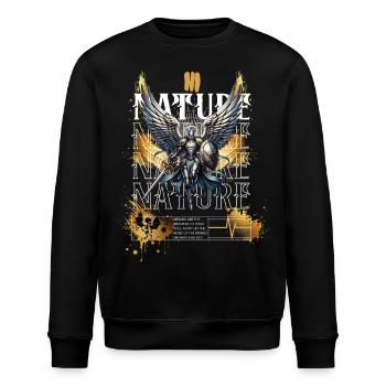 Gamer Zocker Games PC - Schutzengel Kriegerin - Stanley/Stella Unisex Bio-Sweatshirt ROLLER - Schwarz - Vorne - Nik (191cm)