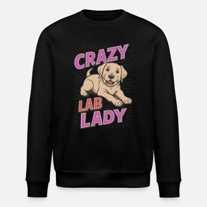 Crazy Lab Lady - Stanley/Stella ROLLER Unisex Organic Sweatshirt - black