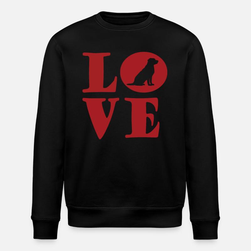 I Love Dogs - Stanley/Stella Unisex Bio-Sweatshirt ROLLER - Schwarz