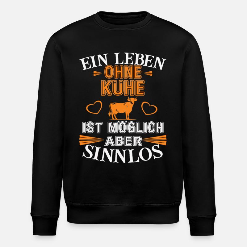 Ein Leben ohne Kühe - Stanley/Stella Unisex Bio-Sweatshirt ROLLER - Schwarz