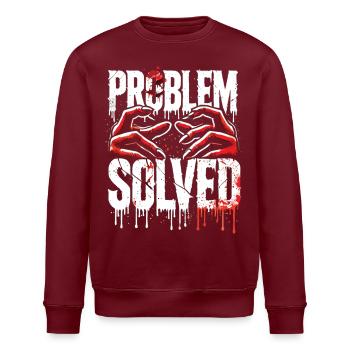 Solution choquante - Problème résolu - Sweat bio ROLLER Stanley/Stella Unisexe - bordeaux - Devant - Nik (191cm)