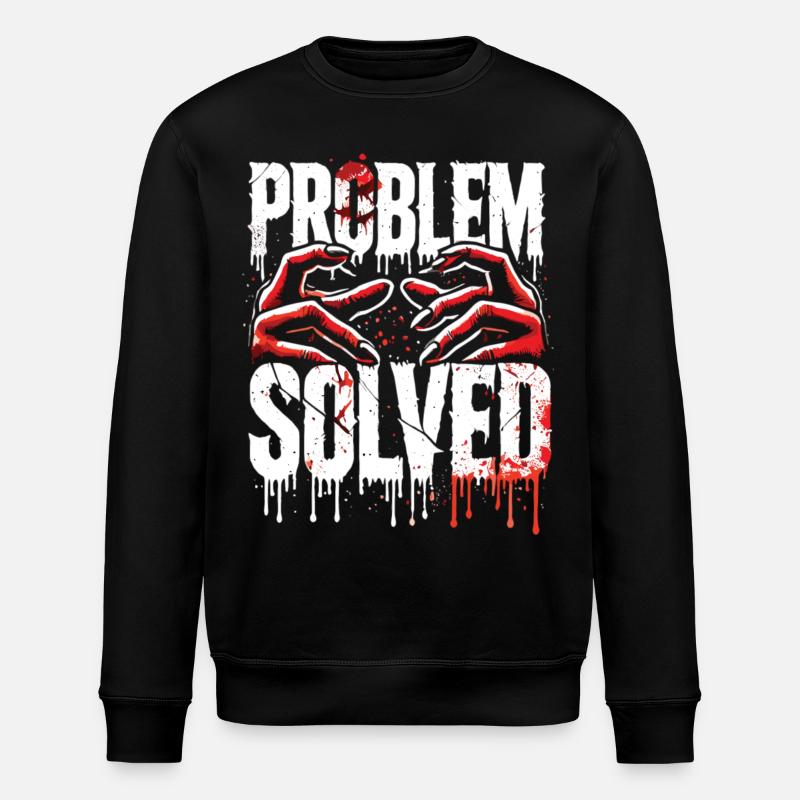 Shocking Solution - Problem Solved - Stanley/Stella ROLLER Unisex Organic Sweatshirt - black