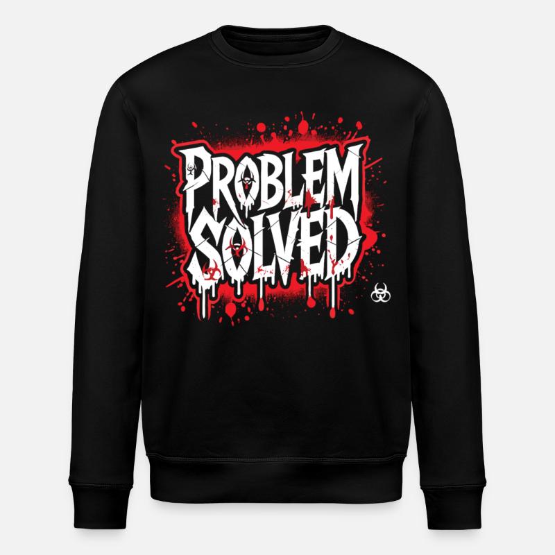 Shocking Solution - Problem Solved - Stanley/Stella ROLLER Unisex Organic Sweatshirt - black
