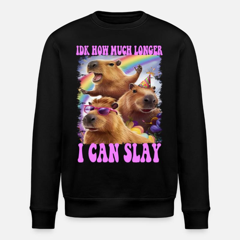 Capybara Chemise Mème Drôle - Sweat bio ROLLER Stanley/Stella Unisexe - noir