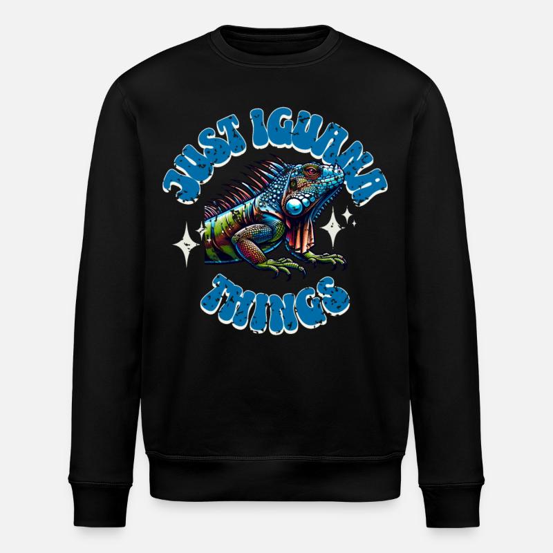 Iguana - Stanley/Stella ROLLER Unisex Organic Sweatshirt - black