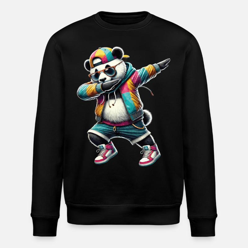 Dabbing Panda: Urban Style - Stanley/Stella ROLLER Unisex Organic Sweatshirt - black